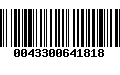 Código de Barras 0043300641818