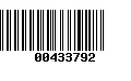 Código de Barras 00433792