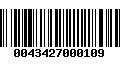 Código de Barras 0043427000109