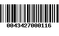 Código de Barras 0043427000116