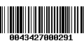 Código de Barras 0043427000291