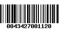 Código de Barras 0043427001120