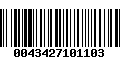 Código de Barras 0043427101103