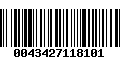 Código de Barras 0043427118101