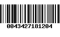 Código de Barras 0043427181204
