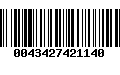 Código de Barras 0043427421140