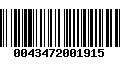 Código de Barras 0043472001915