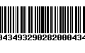Código de Barras 00434932902820004349