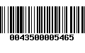 Código de Barras 0043500005465