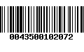 Código de Barras 0043500102072