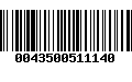 Código de Barras 0043500511140