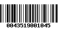 Código de Barras 0043519001045