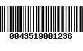 Código de Barras 0043519001236