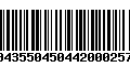 Código de Barras 00435504504420002572