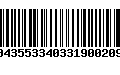 Código de Barras 00435533403319002094