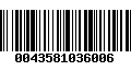 Código de Barras 0043581036006