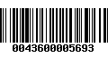 Código de Barras 0043600005693