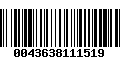 Código de Barras 0043638111519