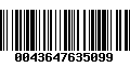Código de Barras 0043647635099