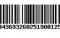 Código de Barras 00436932602519001256