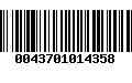 Código de Barras 0043701014358