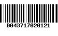 Código de Barras 0043717020121