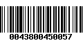 Código de Barras 0043800450057