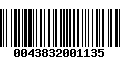 Código de Barras 0043832001135