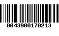 Código de Barras 0043900170213