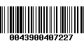 Código de Barras 0043900407227