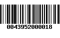 Código de Barras 0043952000018