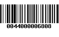 Código de Barras 0044000006808