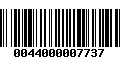 Código de Barras 0044000007737