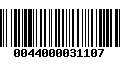 Código de Barras 0044000031107