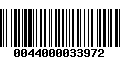 Código de Barras 0044000033972