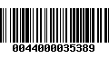 Código de Barras 0044000035389