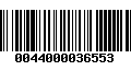 Código de Barras 0044000036553