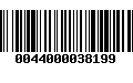 Código de Barras 0044000038199