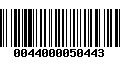 Código de Barras 0044000050443