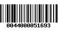 Código de Barras 0044000051693