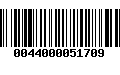 Código de Barras 0044000051709