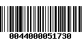 Código de Barras 0044000051730