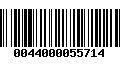 Código de Barras 0044000055714