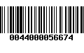 Código de Barras 0044000056674