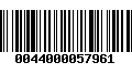 Código de Barras 0044000057961