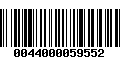 Código de Barras 0044000059552