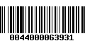 Código de Barras 0044000063931