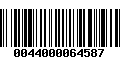 Código de Barras 0044000064587