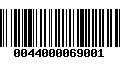 Código de Barras 0044000069001