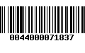 Código de Barras 0044000071837